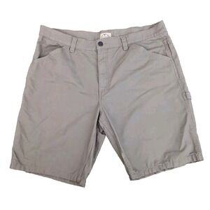 Blue Mountain Men's Cargo Shorts Size 42 Khaki Canvas Utility Relaxed Tan Hiking